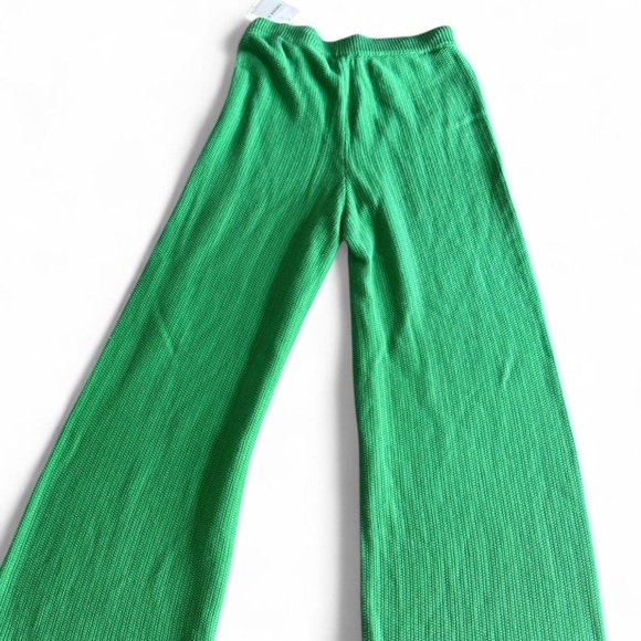 Green forever 21 knit wide leg pants size large NWT - Picture 4 of 4